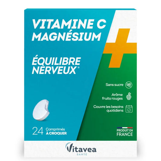 Vitavea Vitamine C + Magnesium 24 comprimés à croquer